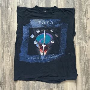 Vintage 1990 Toto Past To Present Europe Tour Concert Band T-Shirt Size Small